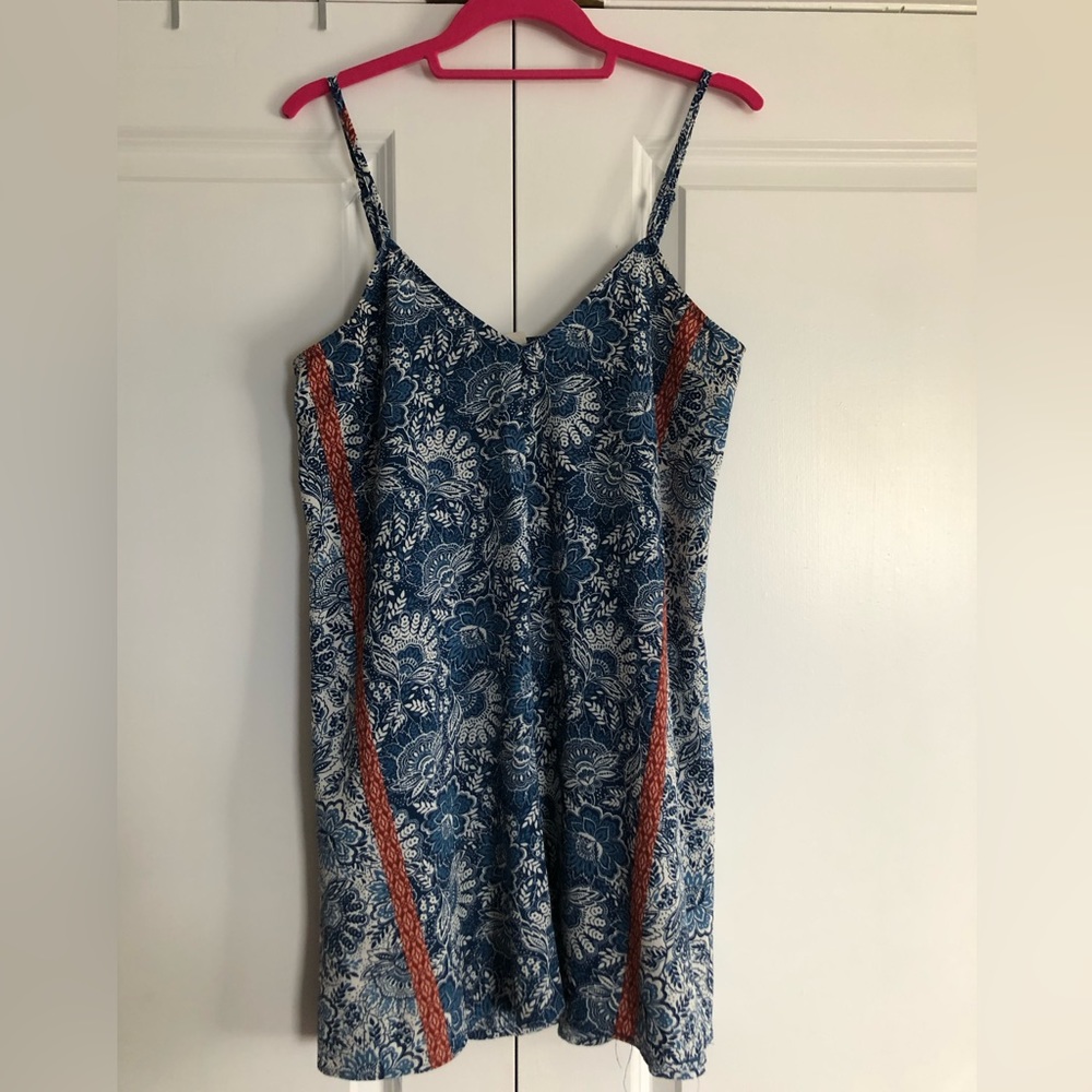 Mimi Chica Blue and Red Print Swing Dress Size M